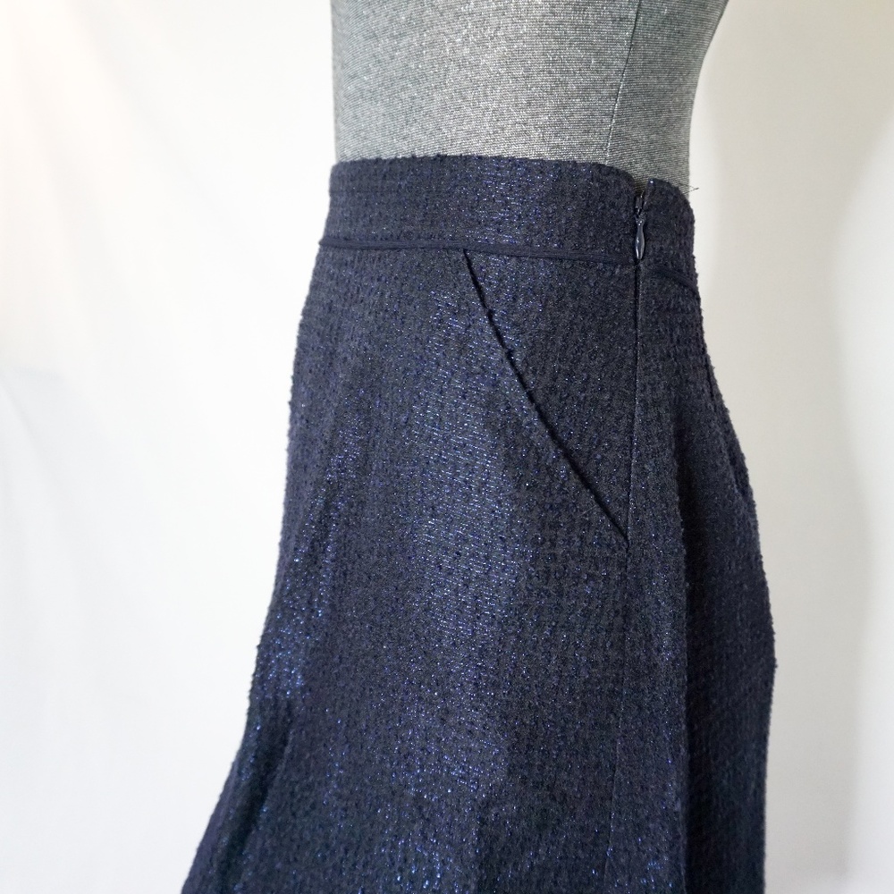 CHANEL Uniform Textured Blue Metallic Mini Skirt - Picture 7 of 7
